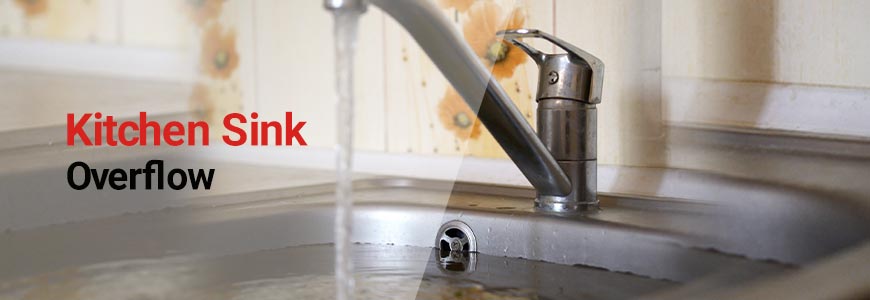 Banner of kitchen sink overflow cleanup service