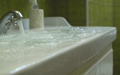 Bathroom sink overflow cleanup